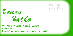 denes walko business card