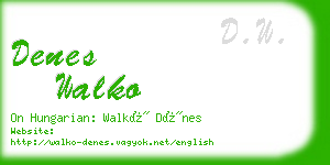 denes walko business card